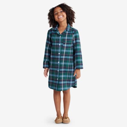 Company Cotton™ Family Flannel Girls’ Nightshirt - Chalet Plaid