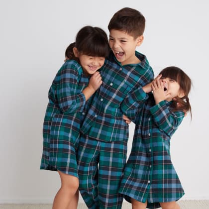 Company Cotton™ Family Flannel Girls’ Nightshirt - Chalet Plaid