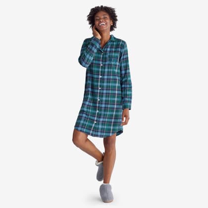 Company Cotton™ Family Flannel Womens Nightshirt - Chalet Plaid