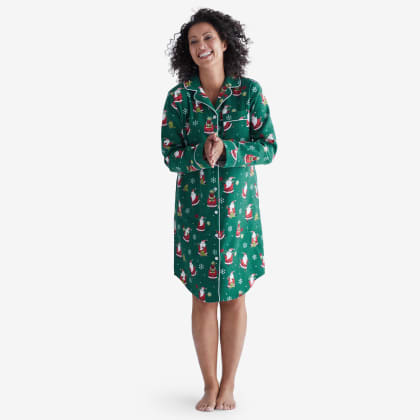 Company Cotton™ Family Flannel Womens Nightshirt - Santa