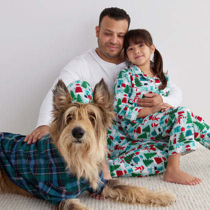 Company Cotton ™ Family Flannel Mens Henley Pajama Set - Holiday Snowman