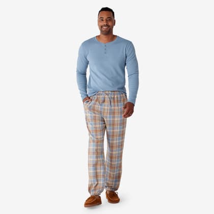 Company Cotton ™ Family Flannel Mens Henley Pajama Set