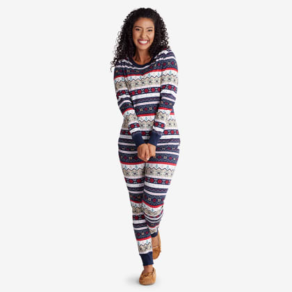 Company Organic Cotton™ Matching Family Pajamas – Womens Pajama Set - Fair Isle Dark