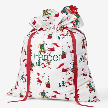 Company Cotton™ Flannel Santa Gift Bag - Santa