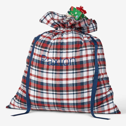 Company Cotton™ Flannel Santa Gift Bag - Winter Plaid