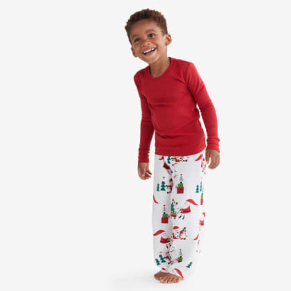 Company Cotton™ Family Flannel Kids Henley Pajama Set