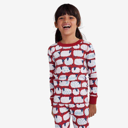 Company Organic Cotton™ Matching Family Pajamas – Kids’ Pajama Set - Fluffy Sheep