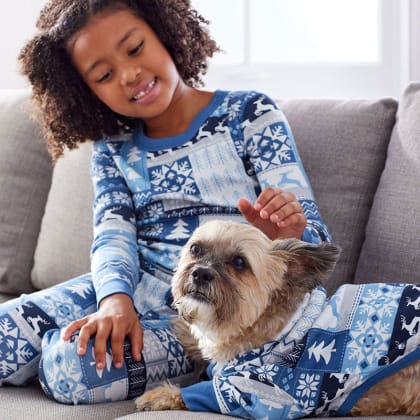 Company Organic Cotton™ Matching Family Pajamas – Dog Pajamas - Fair Isle Mix