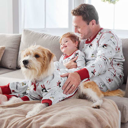 Company Organic Cotton™ Matching Family Pajamas – Dog Pajamas - Skiing Animals