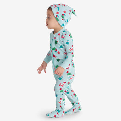 Company Organic Cotton™ Baby Footed Sleeper - Holiday Snowman