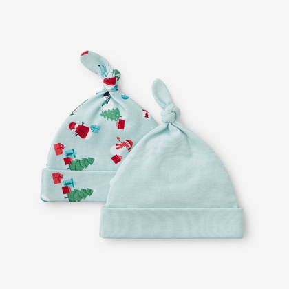 Company Organic Cotton™ Baby Hat Set - Holiday Snowman