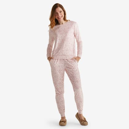 Mother & Daughter Cozy Sleepwear – Womens Pajama Set - Leopard