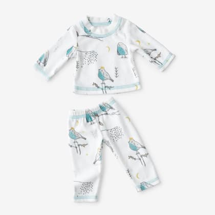 Mother & Daughter Cozy Sleepwear – Birds Doll Pajamas
