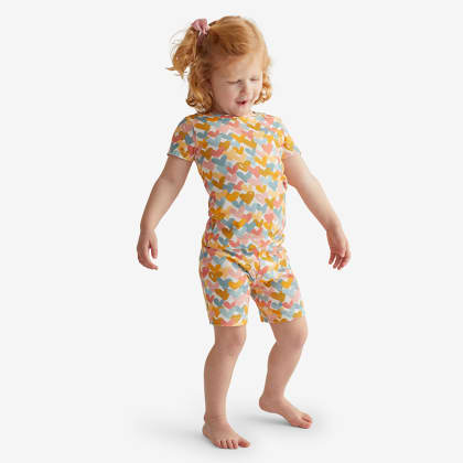 Company Organic Cotton™ Matching Family Pajamas – Kids Shorts Set - Hearts