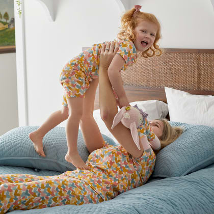 Company Organic Cotton™ Matching Family Pajamas – Womens PJ Set - Hearts