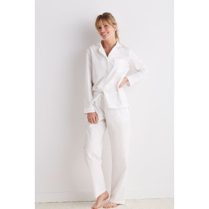 Solid Poplin Sleepwear Pajama Set