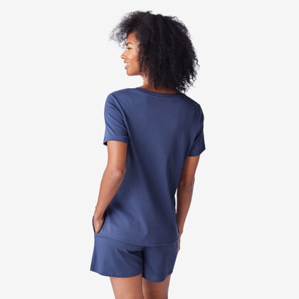 Legends Luxury™ Pima Cotton Womens Shorts Set - Midnight Blue