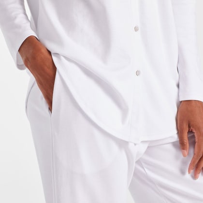 Legends Luxury™ Pima Cotton Button-Down Pajama Set