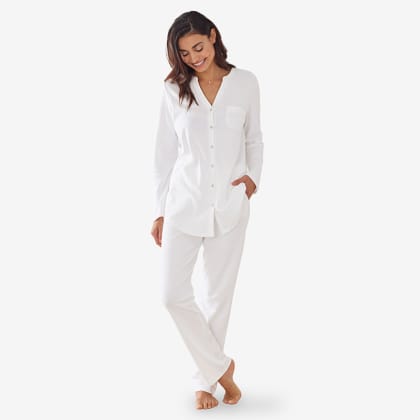 Legends Luxury™ Pima Cotton Button-Down Pajama Set