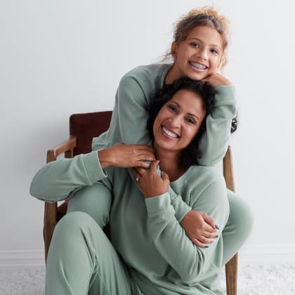 Womens Cozy Sweater Knit Pajama Set