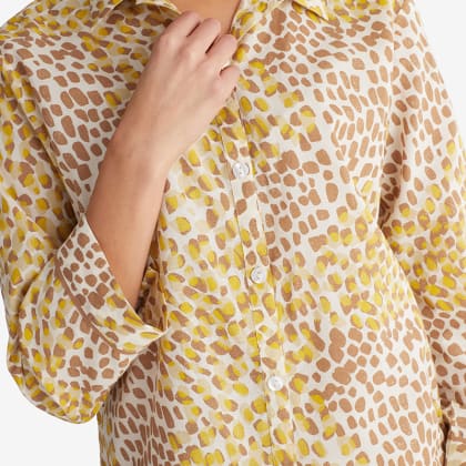 Company Cotton™ Printed Voile Womens Pajama Set - Cheetah