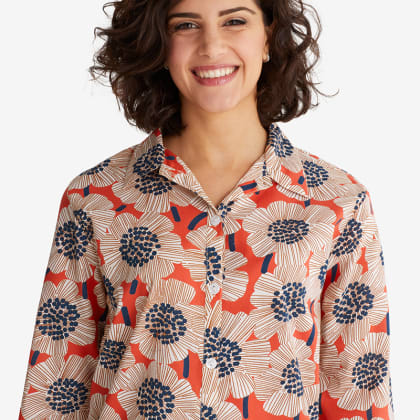 Company Cotton™ Printed Voile Womens Pajama Set - Floral