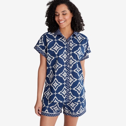 Company Cotton™ Printed Voile Pajama Shorts Set  - Batik
