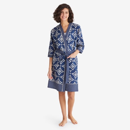 Company Cotton™ Printed Voile Womens Kimono Robe - Batik