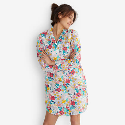 Company Cotton™ Poplin Womens Nightshirt - Floral