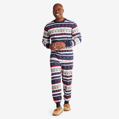 Company Organic Cotton™ Matching Family Pajamas – Mens Pajama Set - Fair Isle Dark