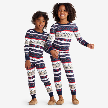 Company Organic Cotton™ Matching Family Pajamas – Kids’ Pajama Set - Fair Isle Dark