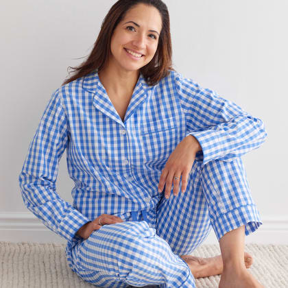 Company Cotton™ Poplin Pajama Set  - Blue Gingham