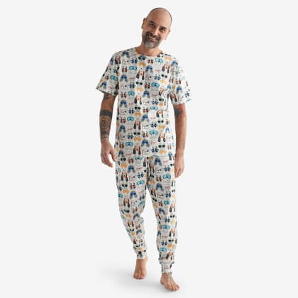 Company Organic Cotton™ Matching Family Pajamas – Mens PJ Set - Dogs