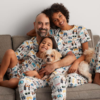 Company Organic Cotton™ Matching Family Pajamas – Mens PJ Set - Dogs