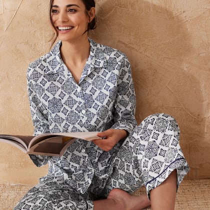 Company Cotton™ Printed Voile Womens Pajama Set - Boho Medallion