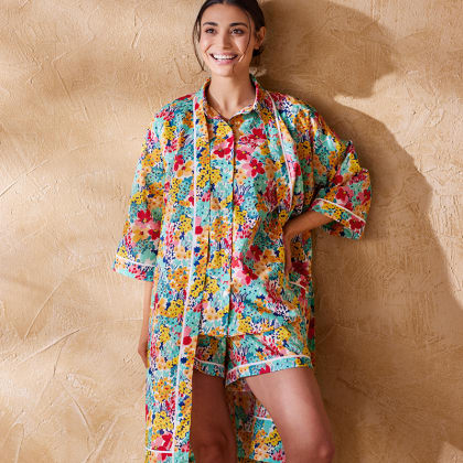 Company Cotton™ Printed Voile Womens Shorts Set - Garden Party