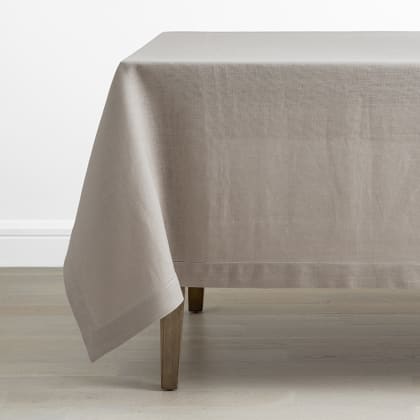 Solid Linen Tablecloth - Taupe