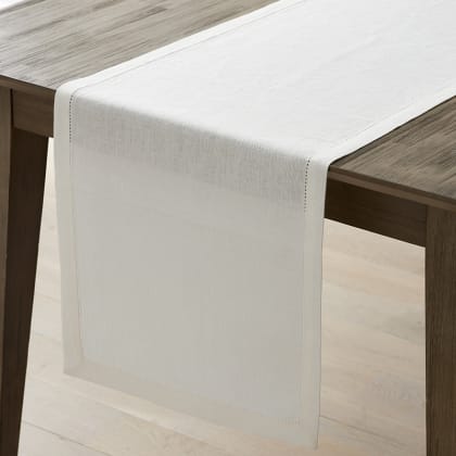 Solid Linen Table Runner - Off White