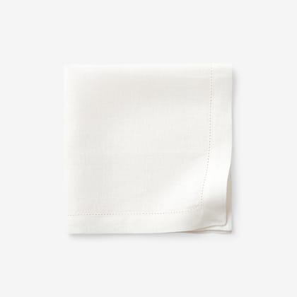 Solid Linen Napkin, Set Of 4 - Off White