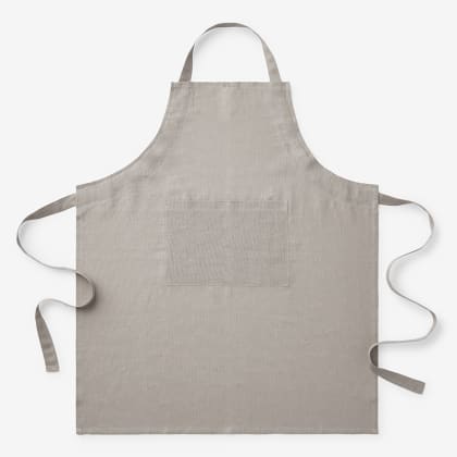 Solid Linen Apron - Taupe