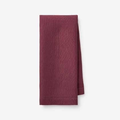 Solid Linen Tea Towel - Berry