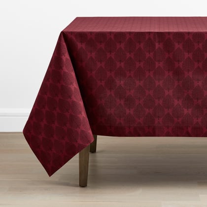 Trees Cotton Tablecloth - Red