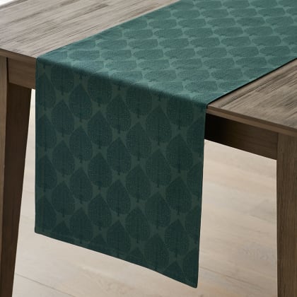 Trees Cotton Table Runner - Green