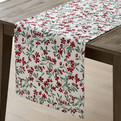 Printed Cotton Table Runner - Floral