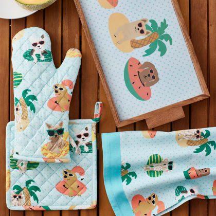 Company Cotton™ Novelty Kitchen Tea Towel - Dogs