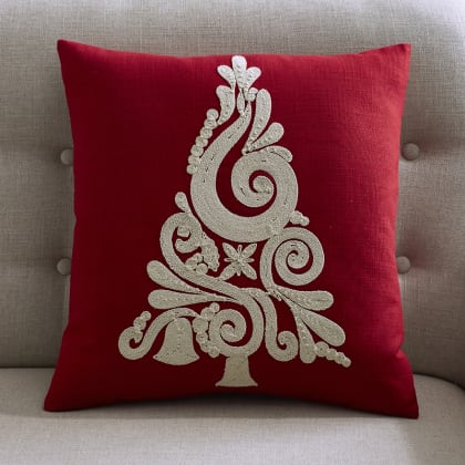 Legends Luxury™ Holiday Embroidered Pillow Cover - Natural