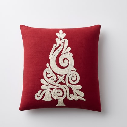Legends Luxury™ Holiday Embroidered Pillow Cover - Natural