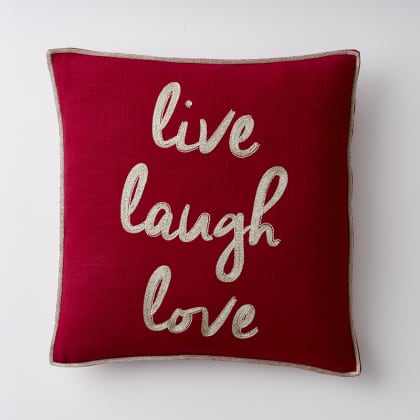 Live, Laugh, Love Decorative Pillow Cover