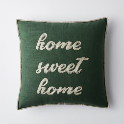 Holiday Decorative Pillow Cover - Dark Green