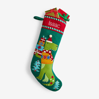 Holiday Felt Stocking - Dinosaur